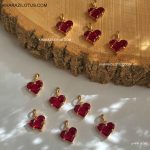 آویز قلب سواروسکی قرمز