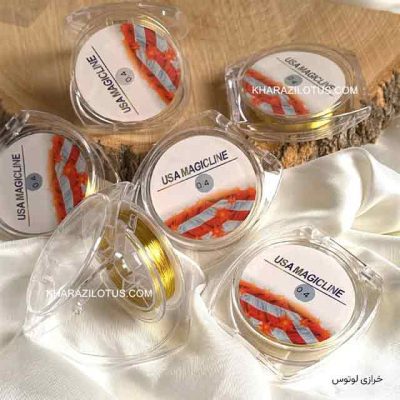 سیم مفتول طلایی با آبکاری طلا (سایز 0/4)