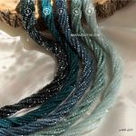 کریستال چک تراش مربعی سایز ۲ طیف آبی