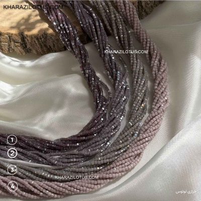 کریستال چک تراش مربعی سایز ۲ طیف بنفش