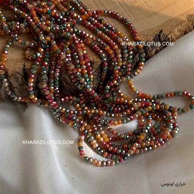 کریستال چک دو رنگ سایز 2 (سبز قهوه‌ای)