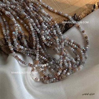 کریستال چک دو رنگ سایز 2 (قهوه ای خاکستری)