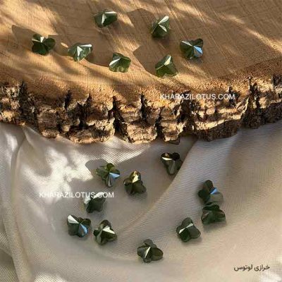 کریستال سواروسکی پروانه سبز لجنی مات