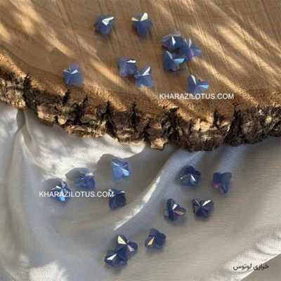 کریستال سواروسکی پروانه آبی آسمانی مات