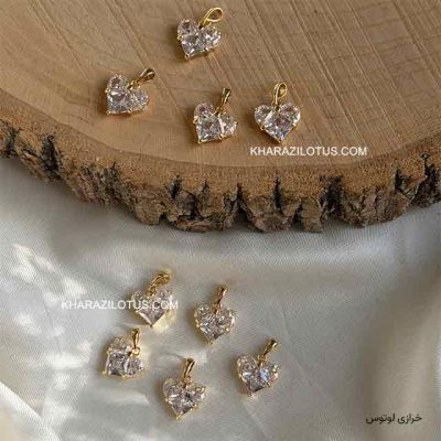 آویز قلب سواروسکی سفید