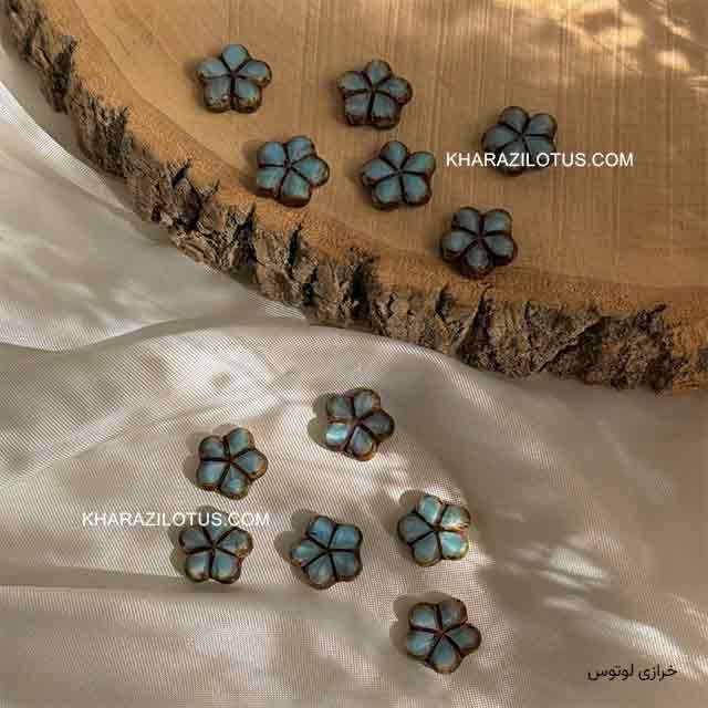 18 خرج کار کریستال چک آبی 4 سانتی